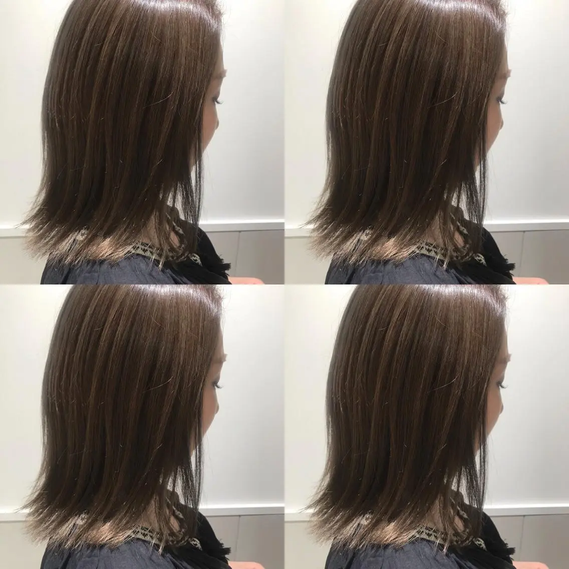 ミディアム カラー 小栗 麻衣のヘアスタイル
