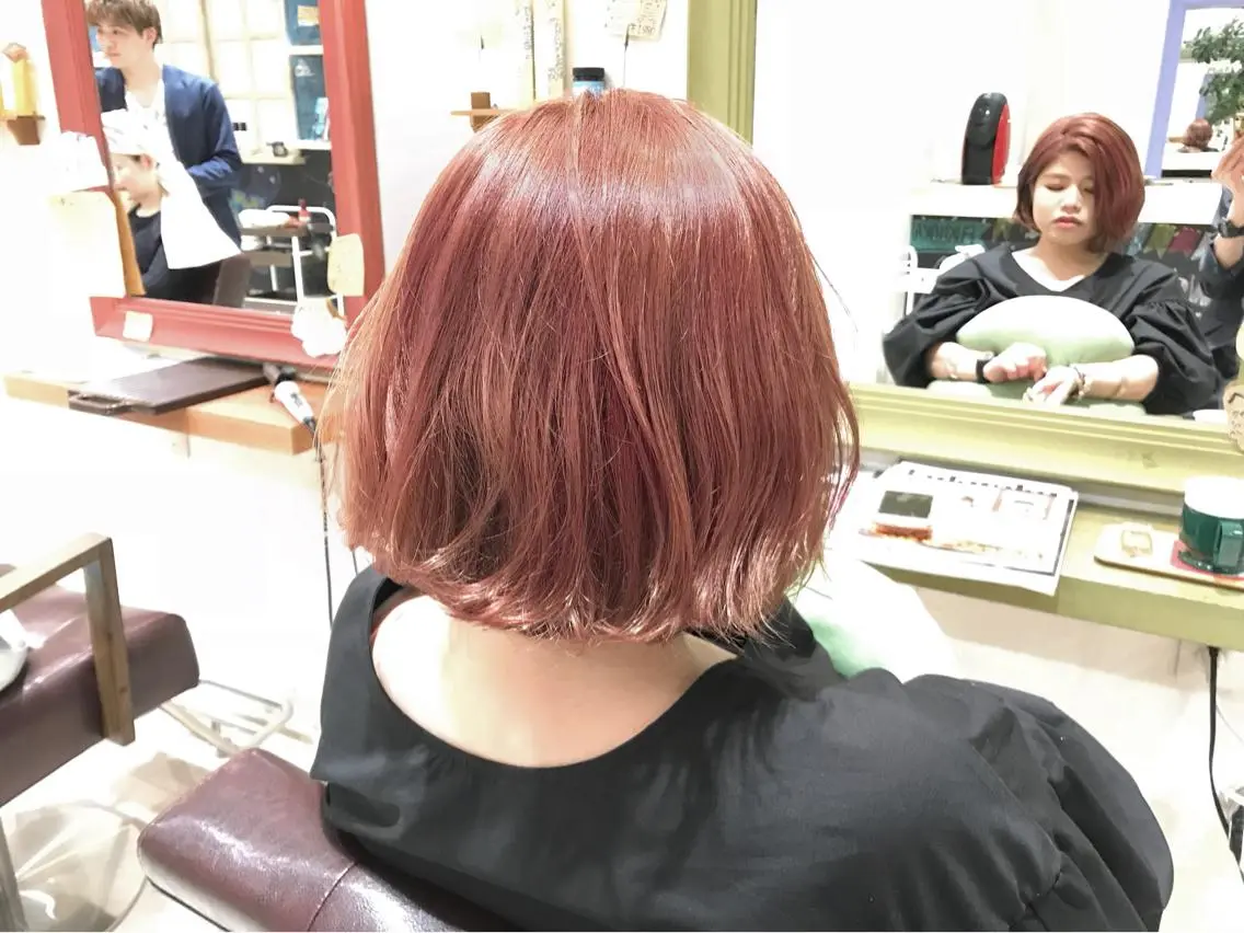 ショート カラー ベージュカラー ピンクカラー ピンクベージュ メンズ指名多数!! 田島史也のヘアスタイル