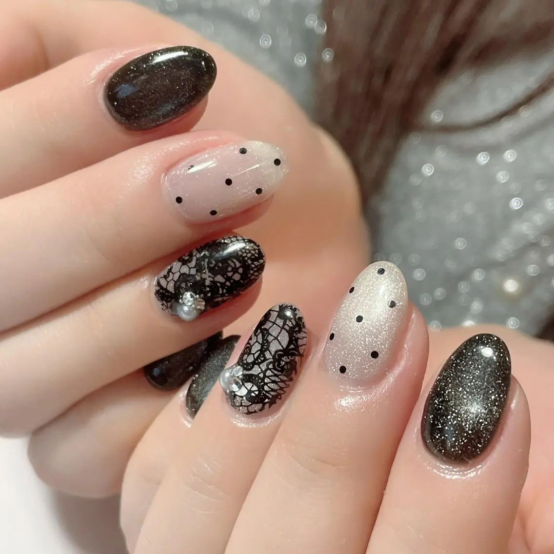 ネイル 持ち込み ハンドネイル Cat, 真美のネイルデザイン