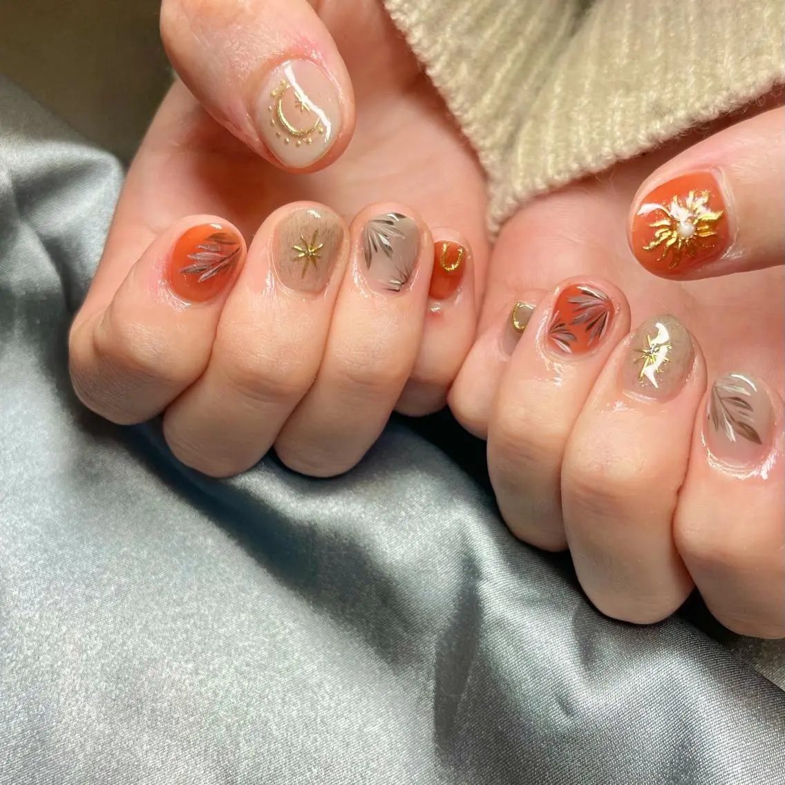 ショート カラー パーマ ヘアアレンジ メンズ キッズ ネイル マツエク・マツパ アイブロウ el. by Aoのネイルデザイン