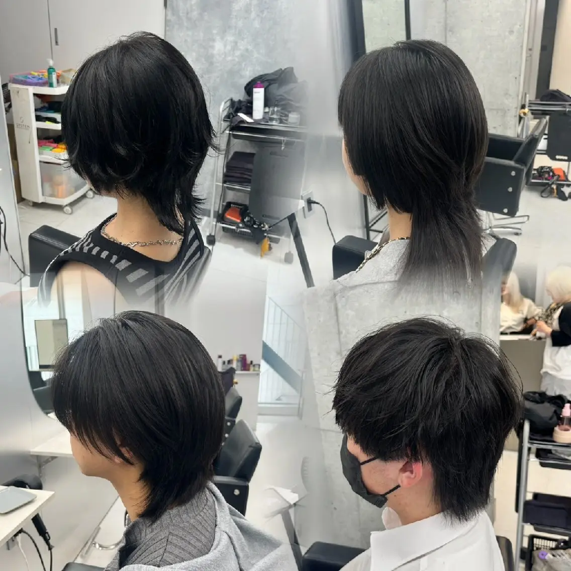 ミディアム メンズ カット ヘアセット 地雷系💗ハイトーン 🎀ゆうせいのヘアスタイル
