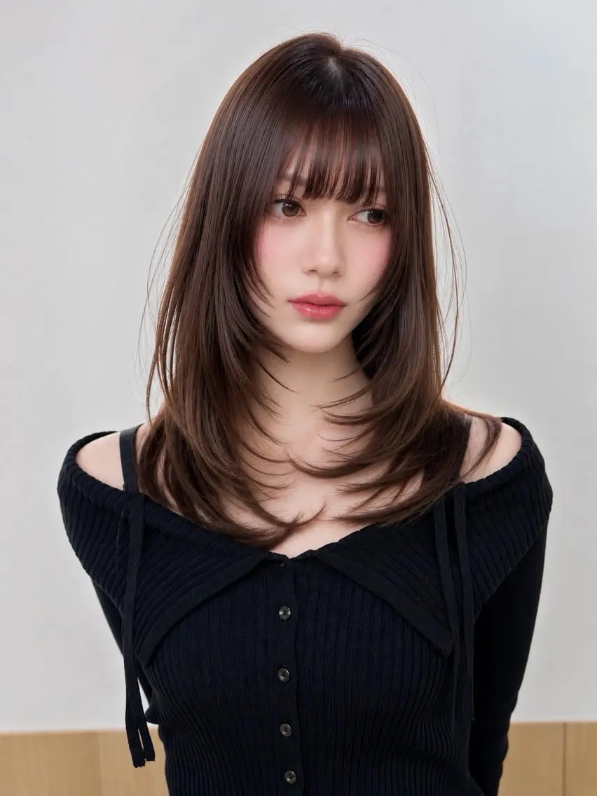 ロング 松本 琉衣のヘアスタイル