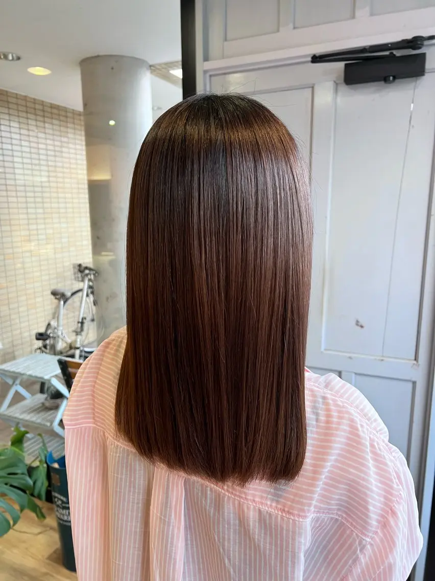 ロング カラー 髪質改善 トリートメント ツキダテ ユイのヘアスタイル