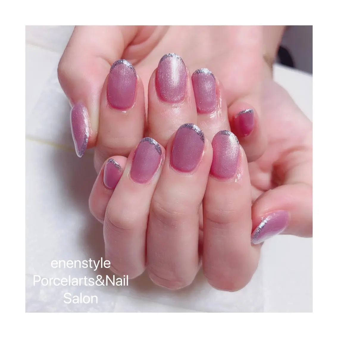 ミディアム ネイル ハンドネイル 🐾enen style 🐾のネイルデザイン