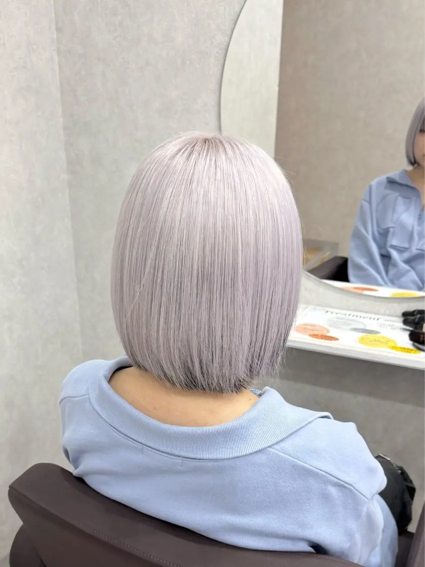 ミディアム カラー ヘアカラー トリートメント ヘッドスパ ハイトーン・ブリーチ ムラ修正 八須 錬のヘアスタイル