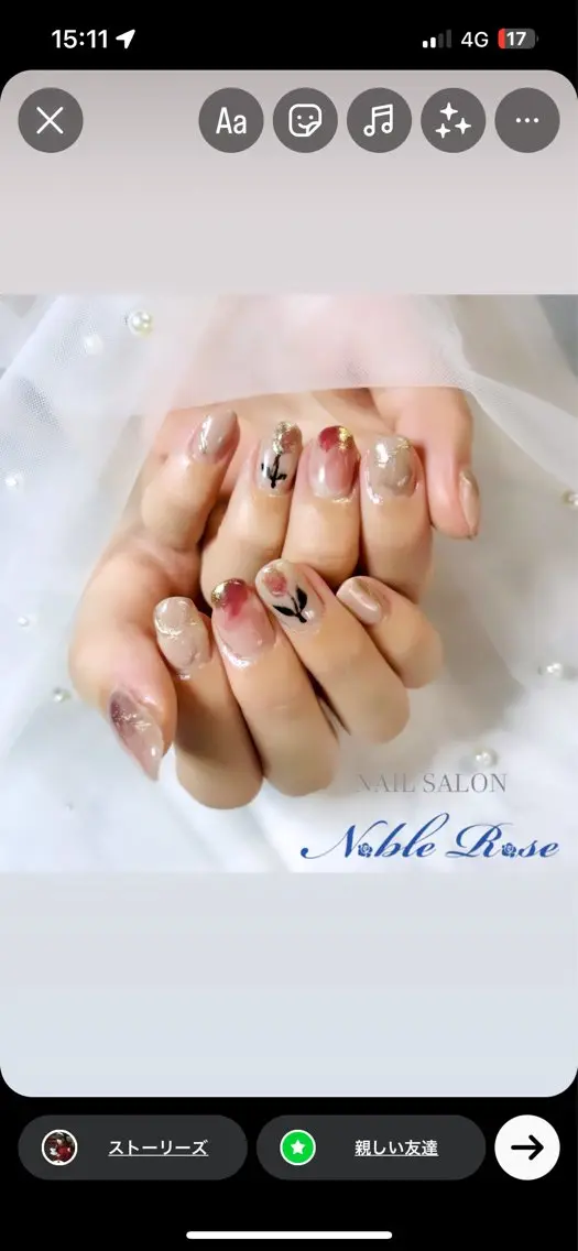 ネイル Noble Rose🥀のネイルデザイン
