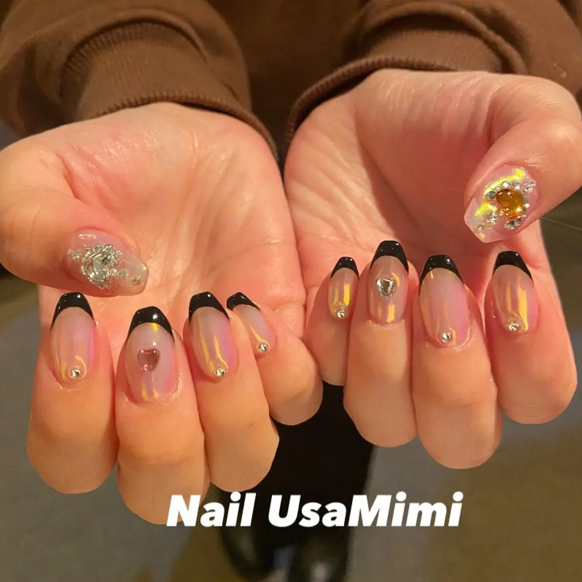 ネイル フットネイル ジェルネイル マグネットネイル 持ち込み ニュアンスネイル 本町ネイルNail UsaMimiのネイルデザイン