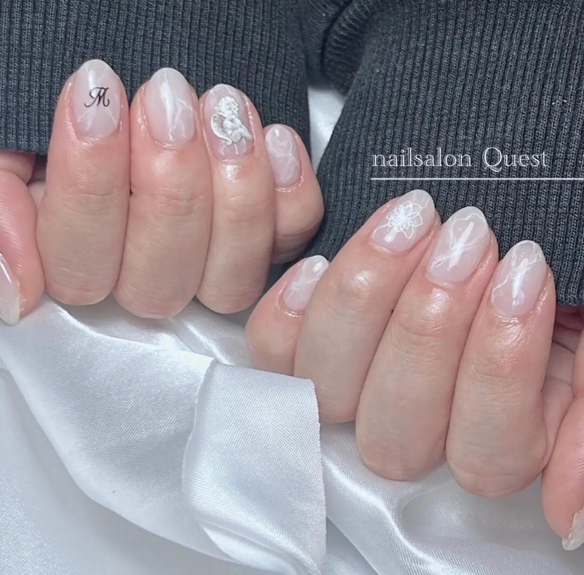 ネイル 大理石ネイル(マーブル) nailsalon Questのネイルデザイン