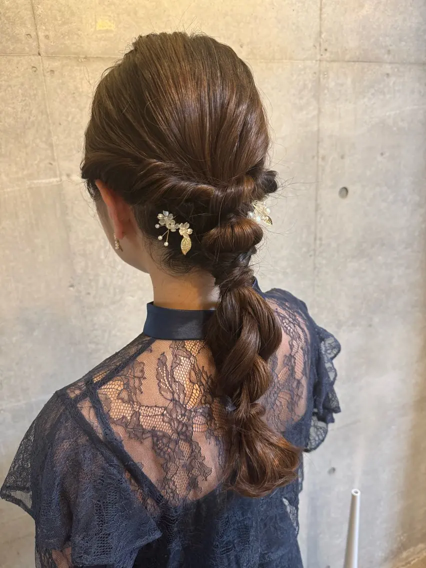 セミロング ヘアアレンジ ヘアセット 6/29まで 💐🤍理保のヘアスタイル