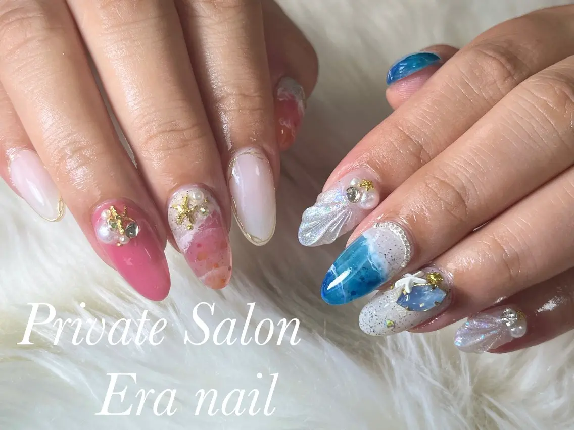 ネイル 持ち込み スカルプネイル Era nailのネイルデザイン