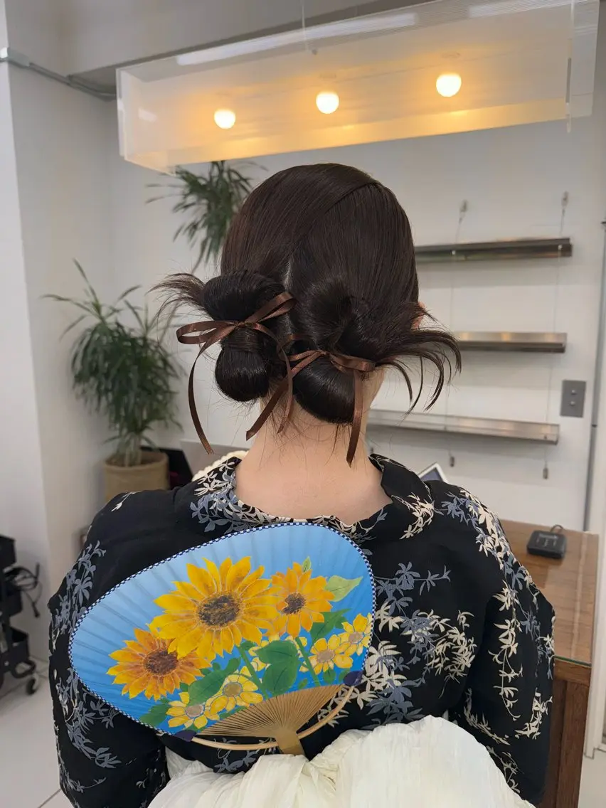 セミロング ヘアアレンジ ヘアセット MIES amane(アマネ)のヘアスタイル