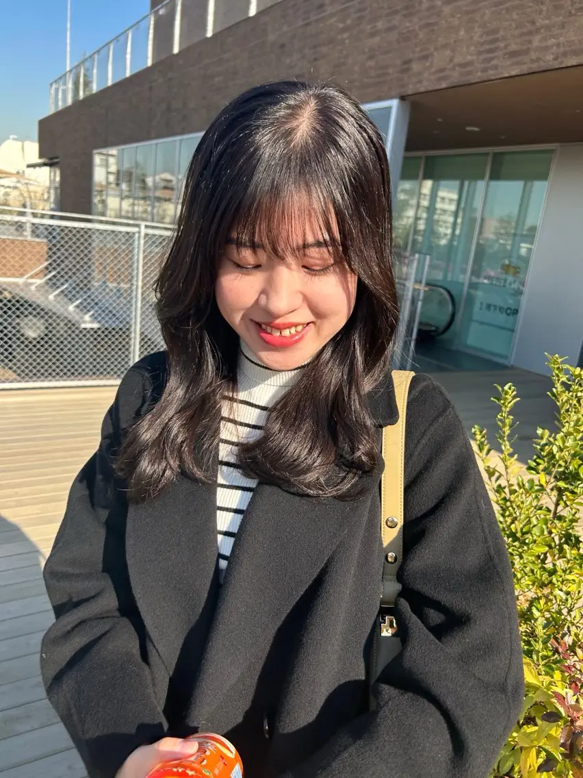 セミロング ヨシンモリ 韓国風ヘア おおがくみゆ🦙🍊 ⭐️池袋のヘアスタイル