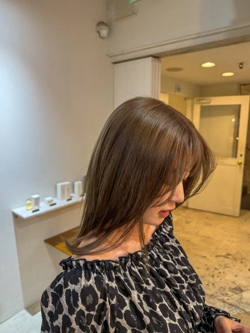 ミディアム カラー ヘアカラー トリートメント 【透明感カラー】💠 TETSUのヘアスタイル
