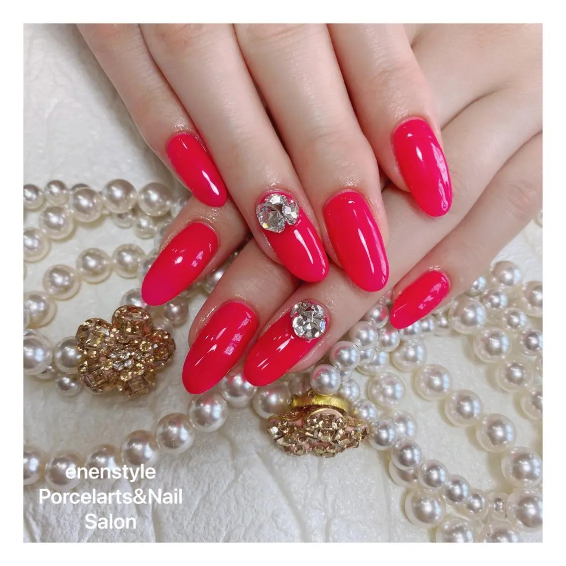 ミディアム ネイル 🐾enen style 🐾のネイルデザイン