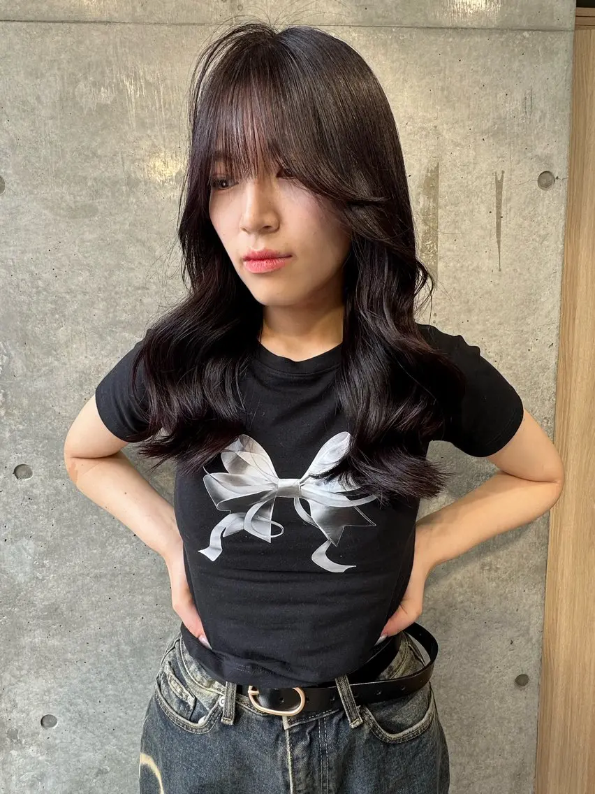 ロング カラー アディクシーカラー ブリーチ ケアブリーチ ダブルカラー イヤリングカラー DAIKIベージュ 🍂レイヤーカットのヘアスタイル