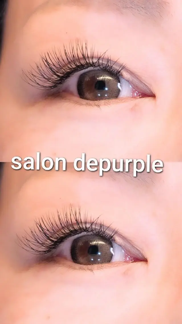 マツエク・マツパ フラットラッシュ ナチュラル マツエク salon de  Purpleのマツエク・マツパデザイン