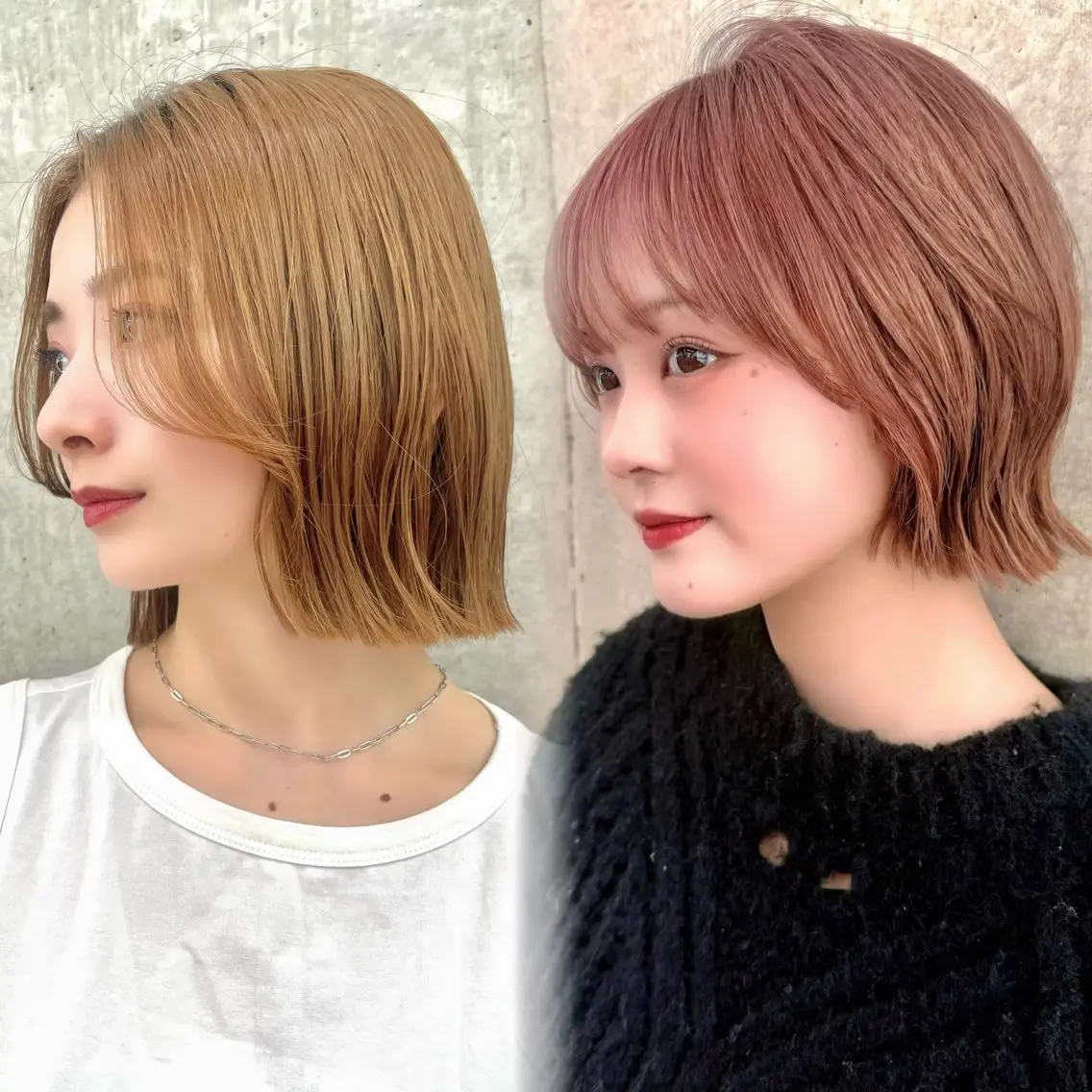 ミディアム カット ヘアカラー トリートメント 似合わせボブ🌟 髪質改善🎀村松優斗のヘアスタイル