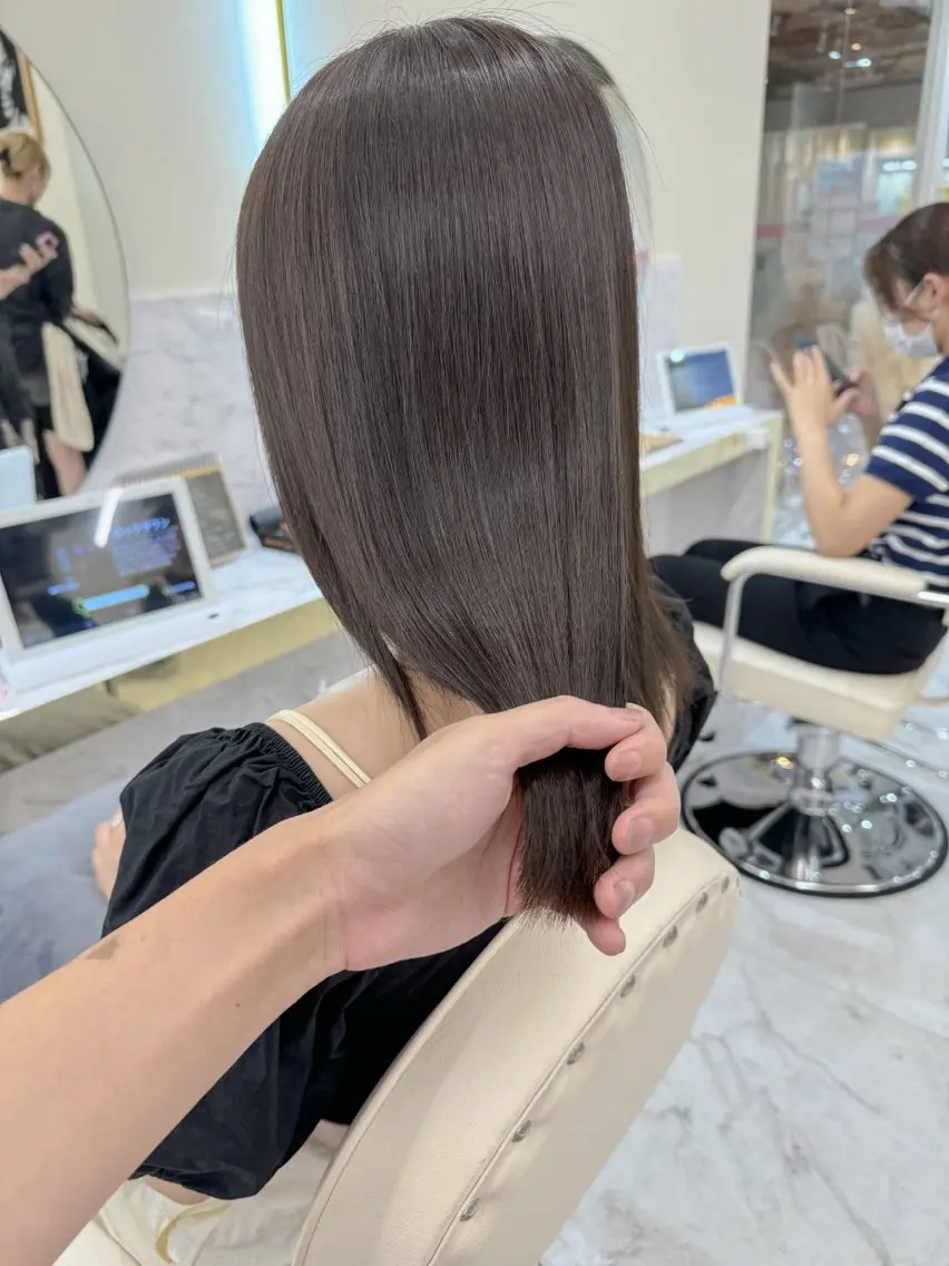 ミディアム カット ヘアカラー トリートメント シンタニナオト /梅田茶屋町のヘアスタイル