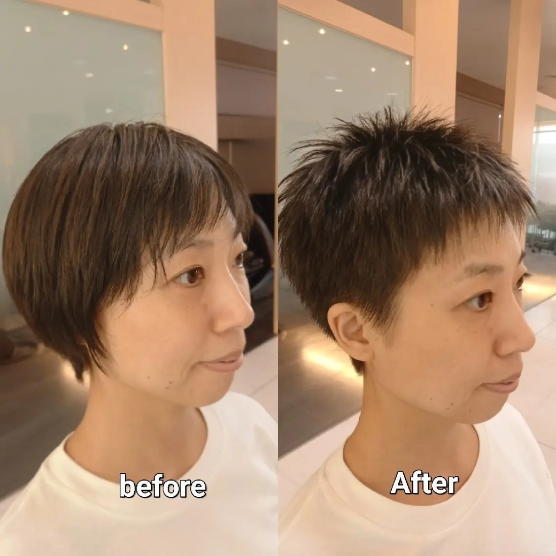 ショート 飯田・髪質改善縮毛矯 正・カラー・パーマのヘアスタイル