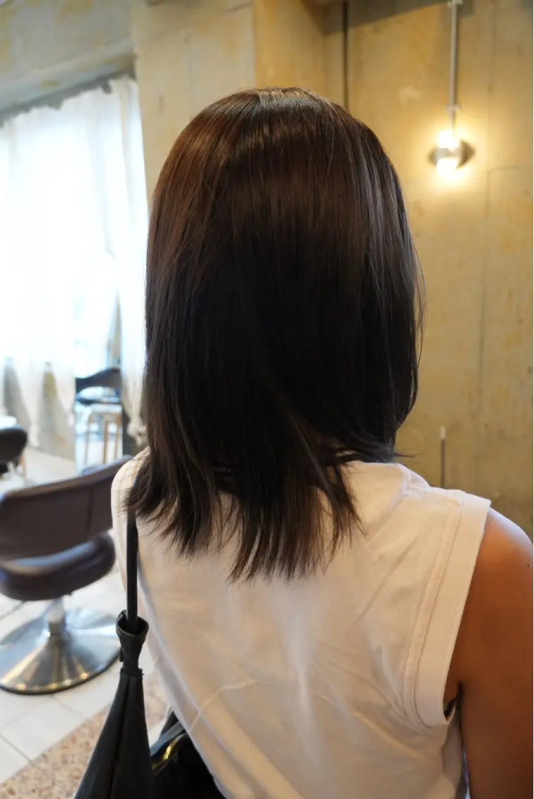ミディアム カラー ヘアカラー ウチミズ サヤカのヘアスタイル