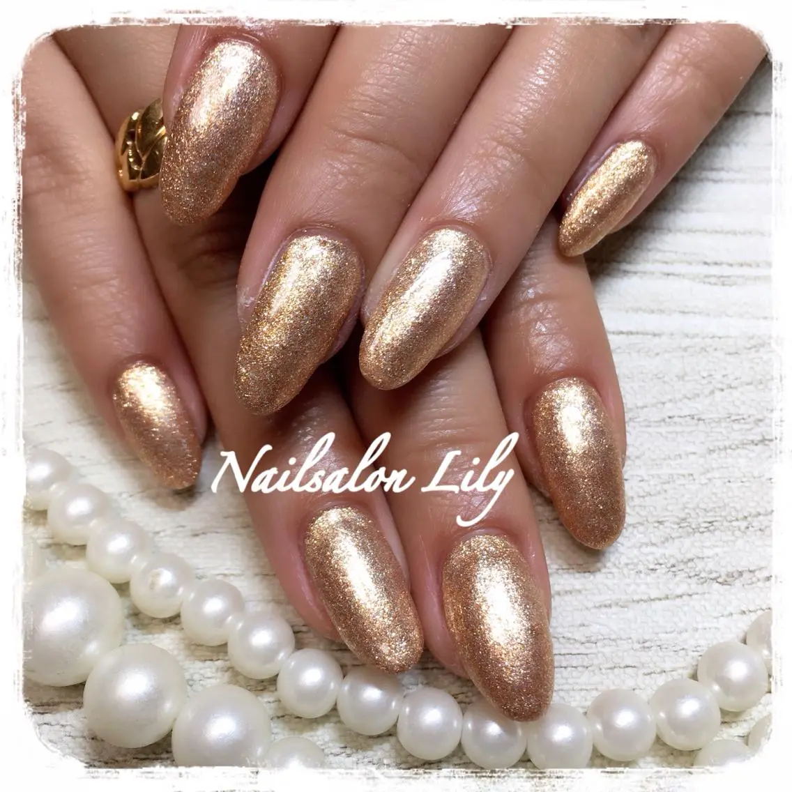 ネイル ラメ(グリッター) ワンカラーネイル Lily*nail 🌻Mii🌻のネイルデザイン
