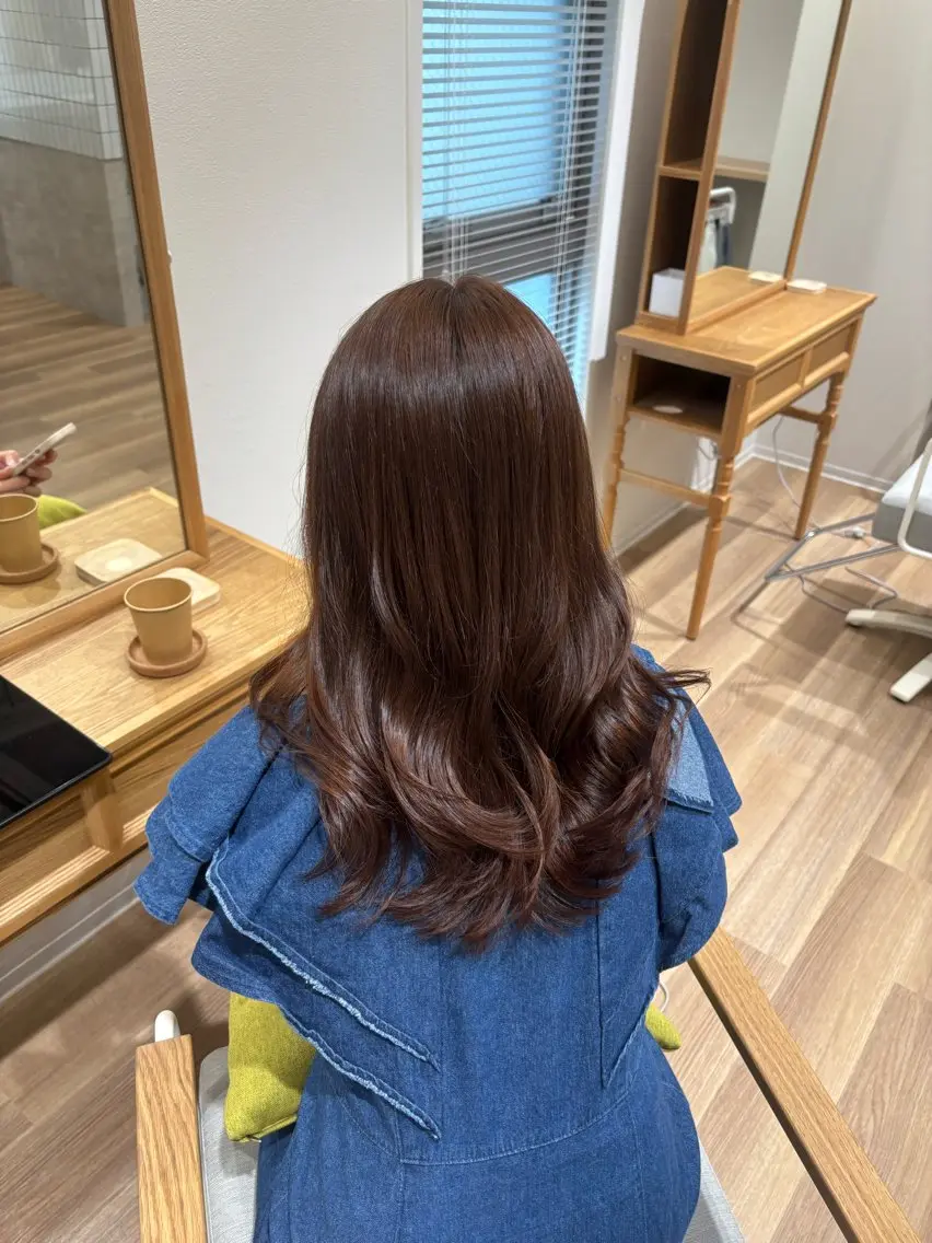 セミロング カラー ベージュカラー ヘアカラー トリートメント ヘッドスパ RINNO🌷透明感 カラー/髪質改善のヘアスタイル