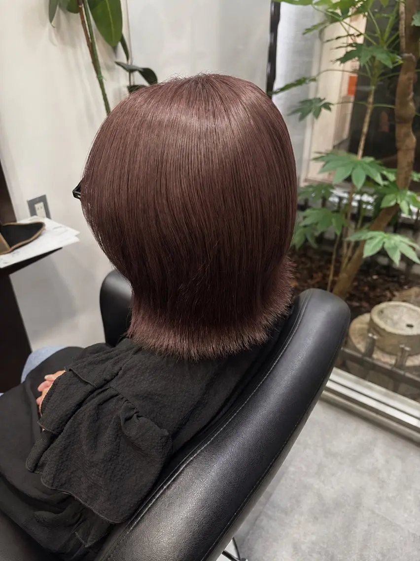 ショート カラー ベージュカラー ピンクカラー ピンクベージュ ヘアカラー ✨️超ツヤ髪/ 超快眠スパ🫧山中のヘアスタイル