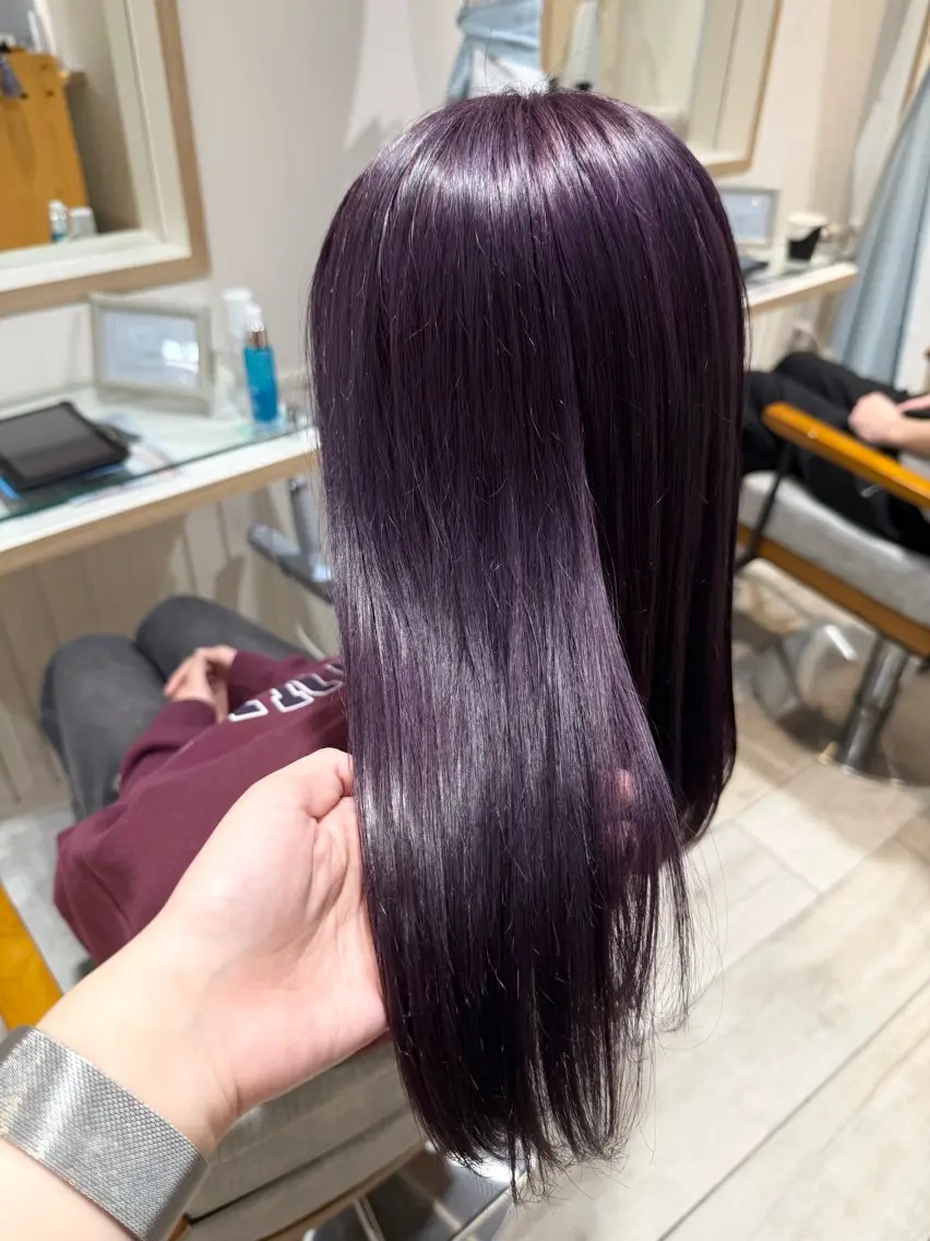 セミロング ヘアカラー パーマモデル 募集中🦢渡邉のヘアスタイル