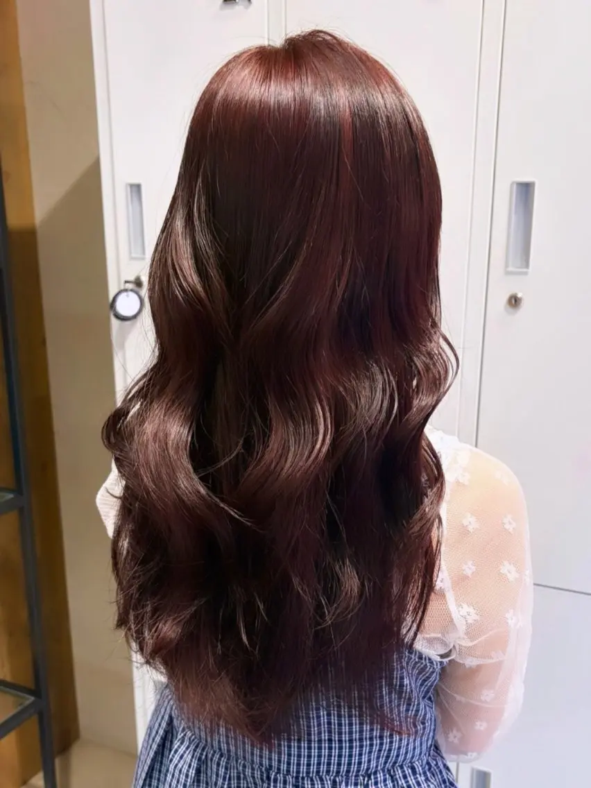 ロング カラー ヘアカラー トリートメント aoi🎀暖色 /透明感カラー♡のヘアスタイル
