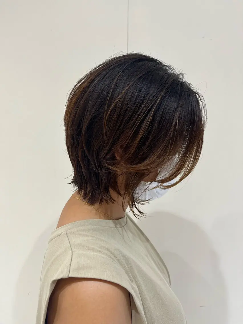 ミディアム ボブレイヤー ボブ レイヤーカット カットモデル募集 コンドウ ユウヤのヘアスタイル