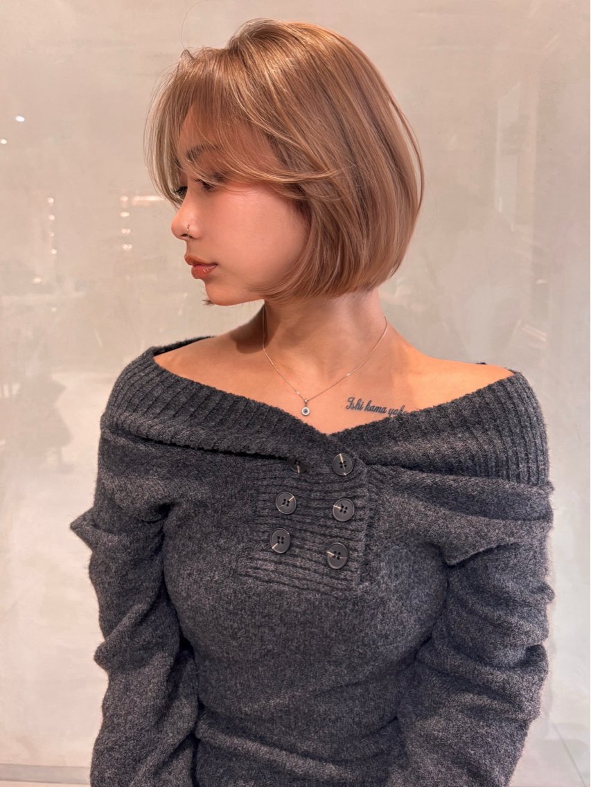ショート カラー ヘアカラー ⠀ リコのヘアスタイル