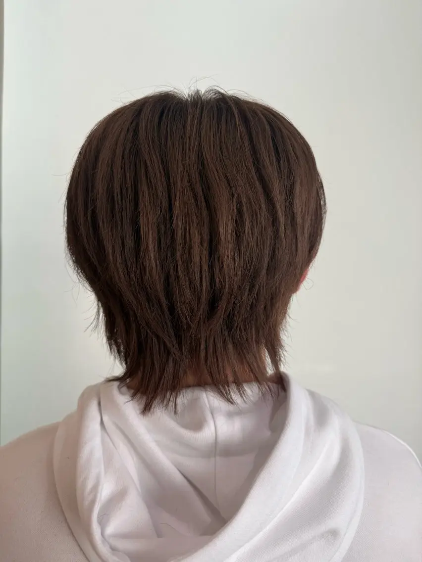 カラー ヘアアレンジ メンズ メンズウルフカット ウルフカット カット けんしん /ハイトーンのヘアスタイル