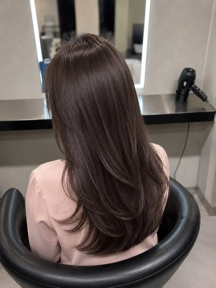 ミディアム カラー ブラウンカラー トリートメント 🌈ウルトワ水素 髪質改善naru🌈のヘアスタイル