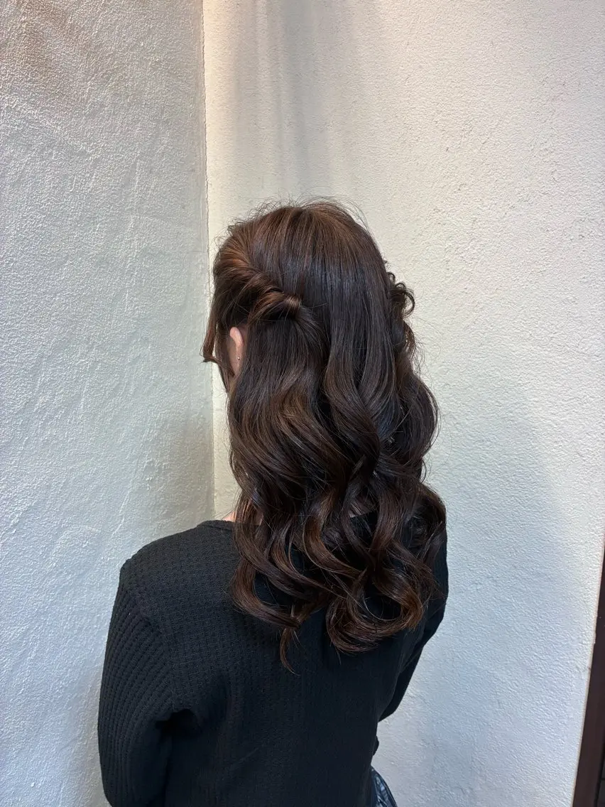 ロング ヘアアレンジ ヘアセット 若林 美帆のヘアスタイル