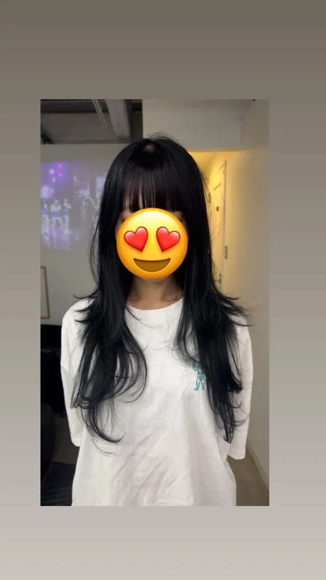 ロング カラー ハッシュカット カット トリートメント 縮毛矯正 髪質改善寺坂雄飛💐のヘアスタイル