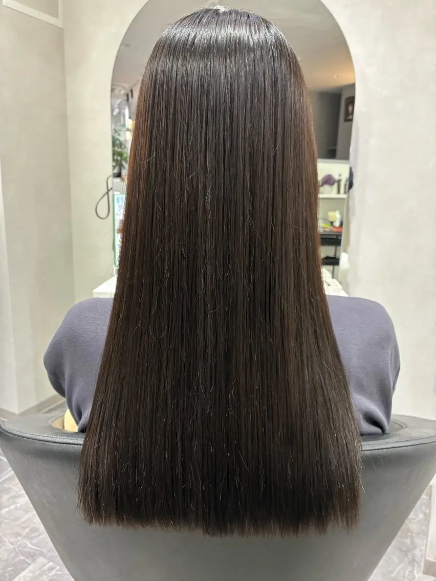 ロング 縮毛矯正 大山 透輝のヘアスタイル