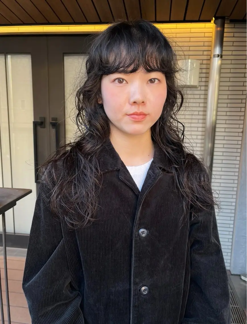 ロング パーマ カット パーマ 暖色/パーマ 🌼クニトウメイのヘアスタイル
