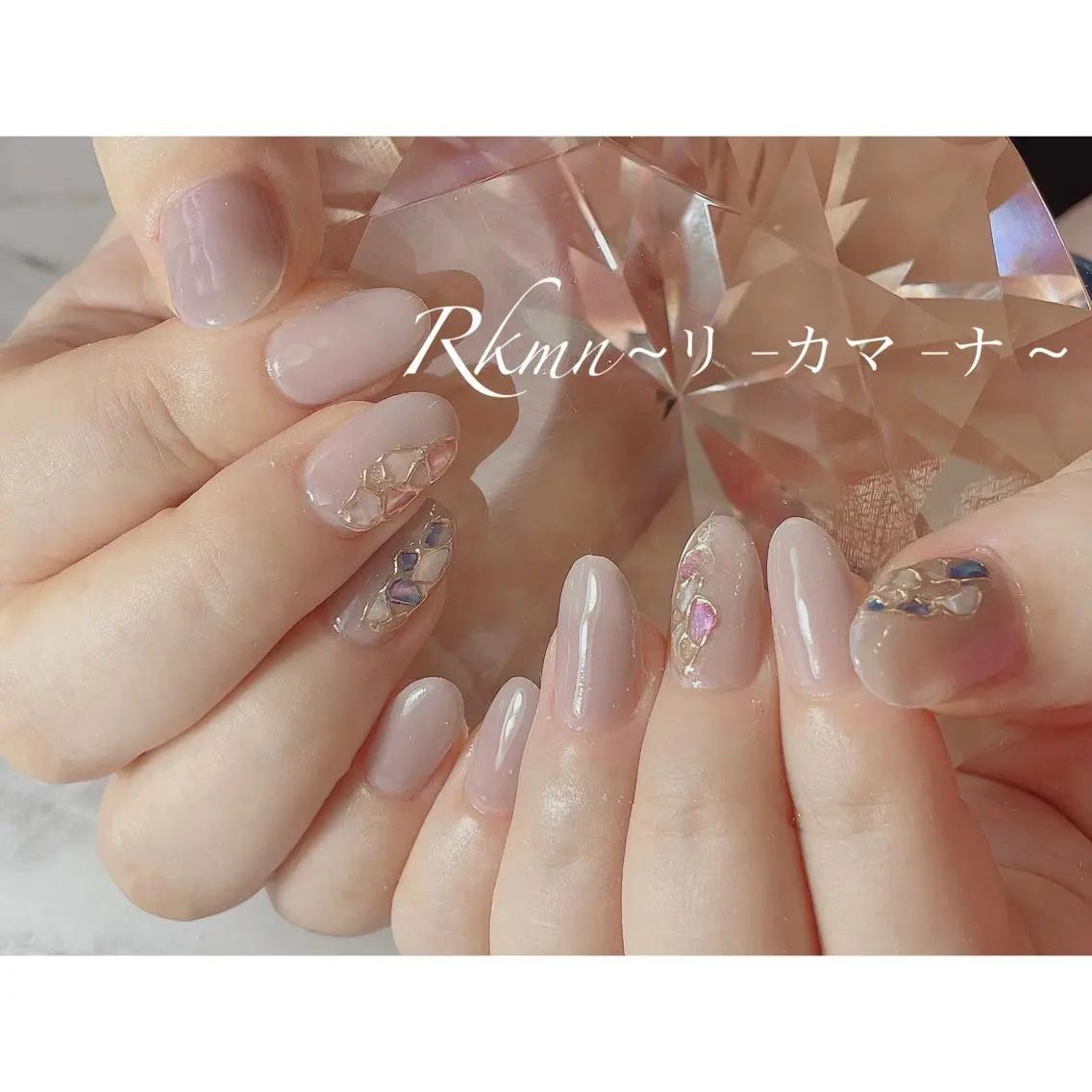 ネイル アートネイル ミラーネイル 春ネイル ハンドネイル フットネイル ハンドケア Rkmn ~リ-カマ-ナ~のネイルデザイン