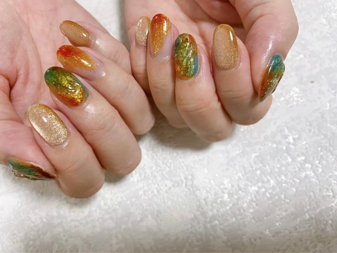 ネイル ジェルネイル 韓国ネイル メンズネイル パラジェル kiki nail たまプラーザのネイルデザイン