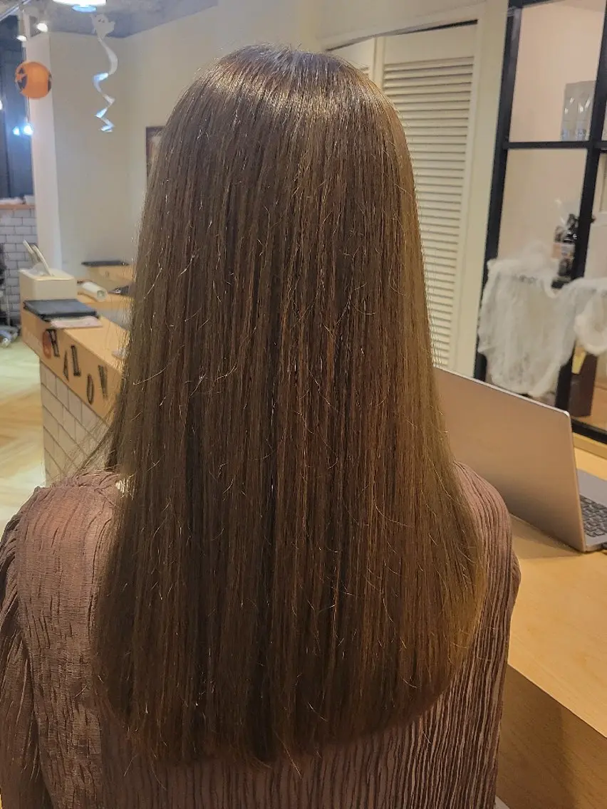 セミロング 艶髪💎暖色カラー 🤍⑅⃝♡ASUKAのヘアスタイル