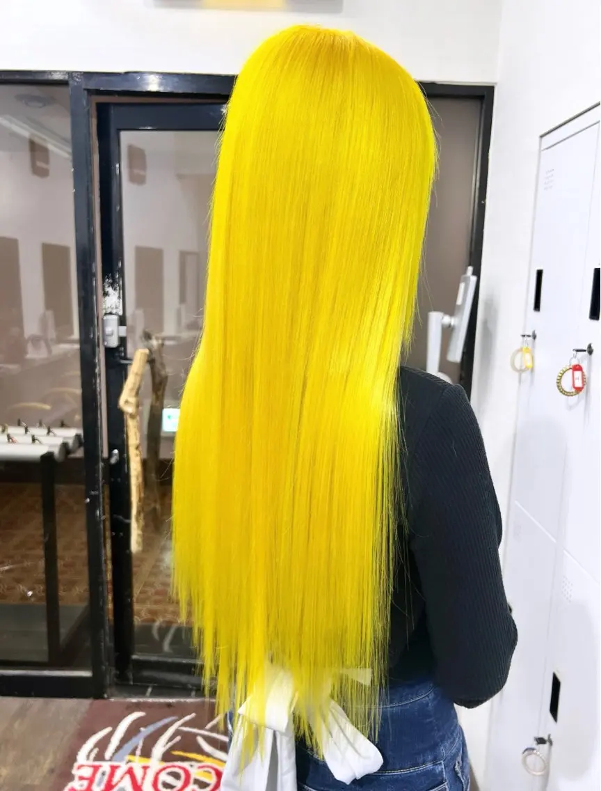 ロング カラー ブリーチ ケアブリーチ エクステ ヘアカラー エクステ 🧠U-topia 西村彩🧠のヘアスタイル