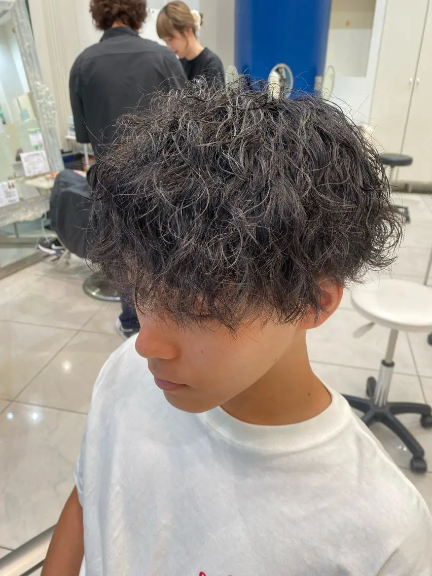 ショート パーマ メンズ 田村 共時のヘアスタイル