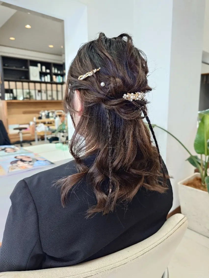 セミロング ヘアセット ｷﾝｼﾞｮｳ ｴﾅﾐのヘアスタイル