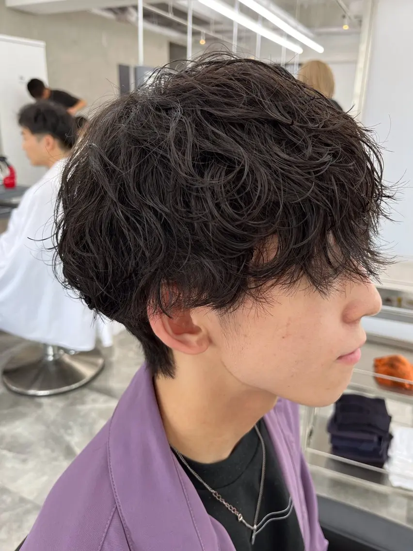 【⚡️人気No.1⚡️】似合わせmen'sカット＋波巻きスパイラルパーマ/波巻きパーマ/¥14300の写真