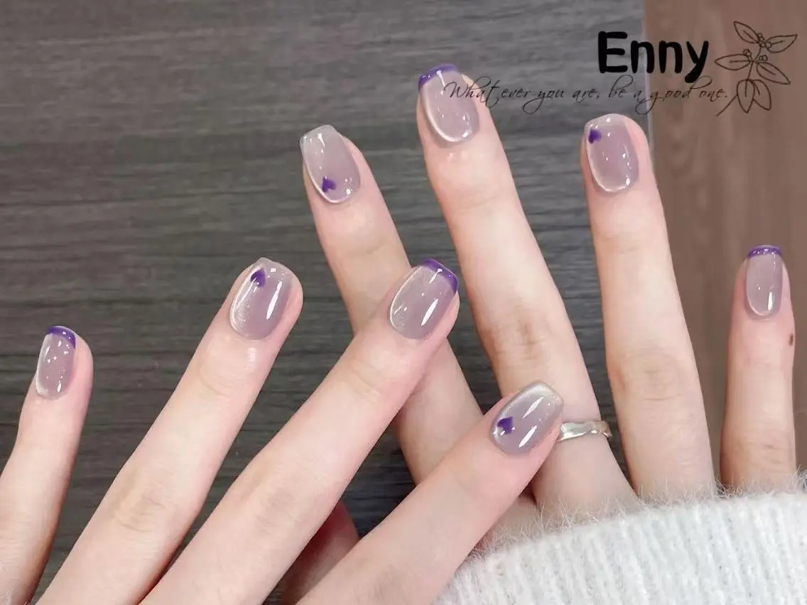 ネイル チークネイル 長さ出し フラッシュネイル フットネイル フレンチネイル Nailsalon Ennyのネイルデザイン