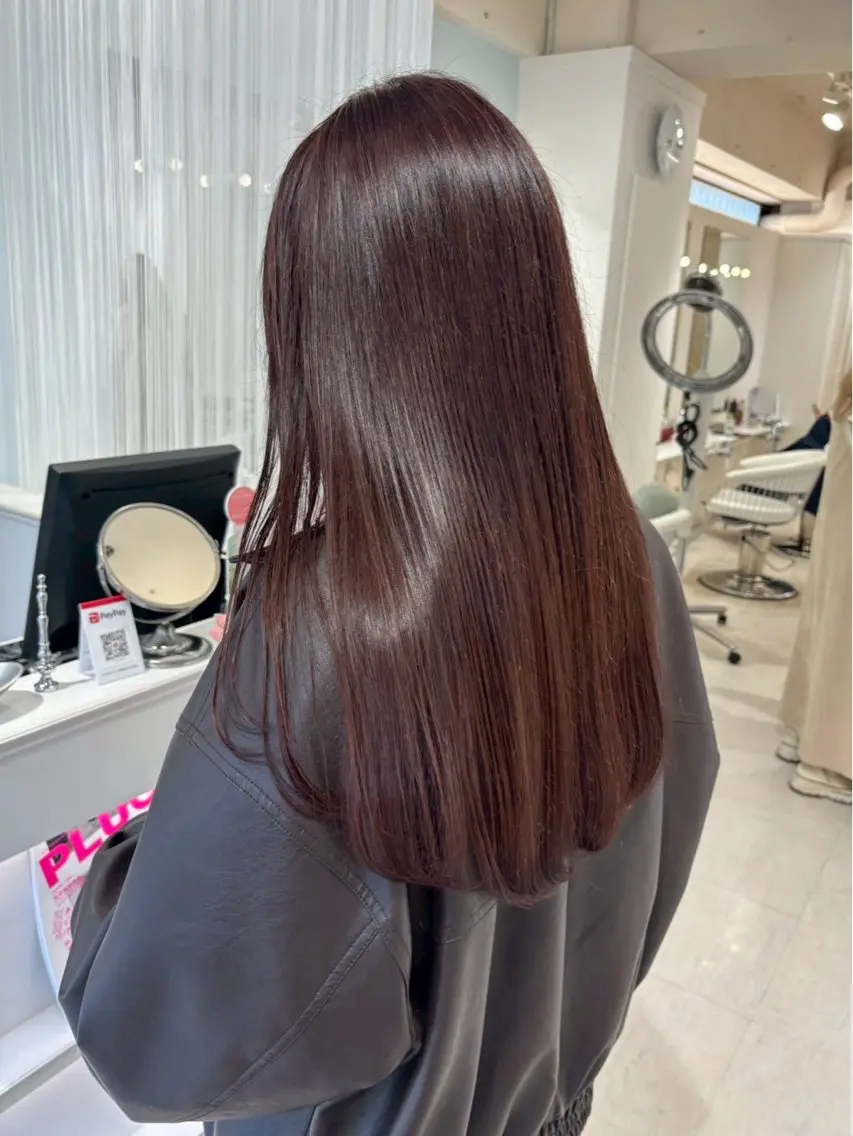 ロング カラー ParveMix 楠本結菜のヘアスタイル