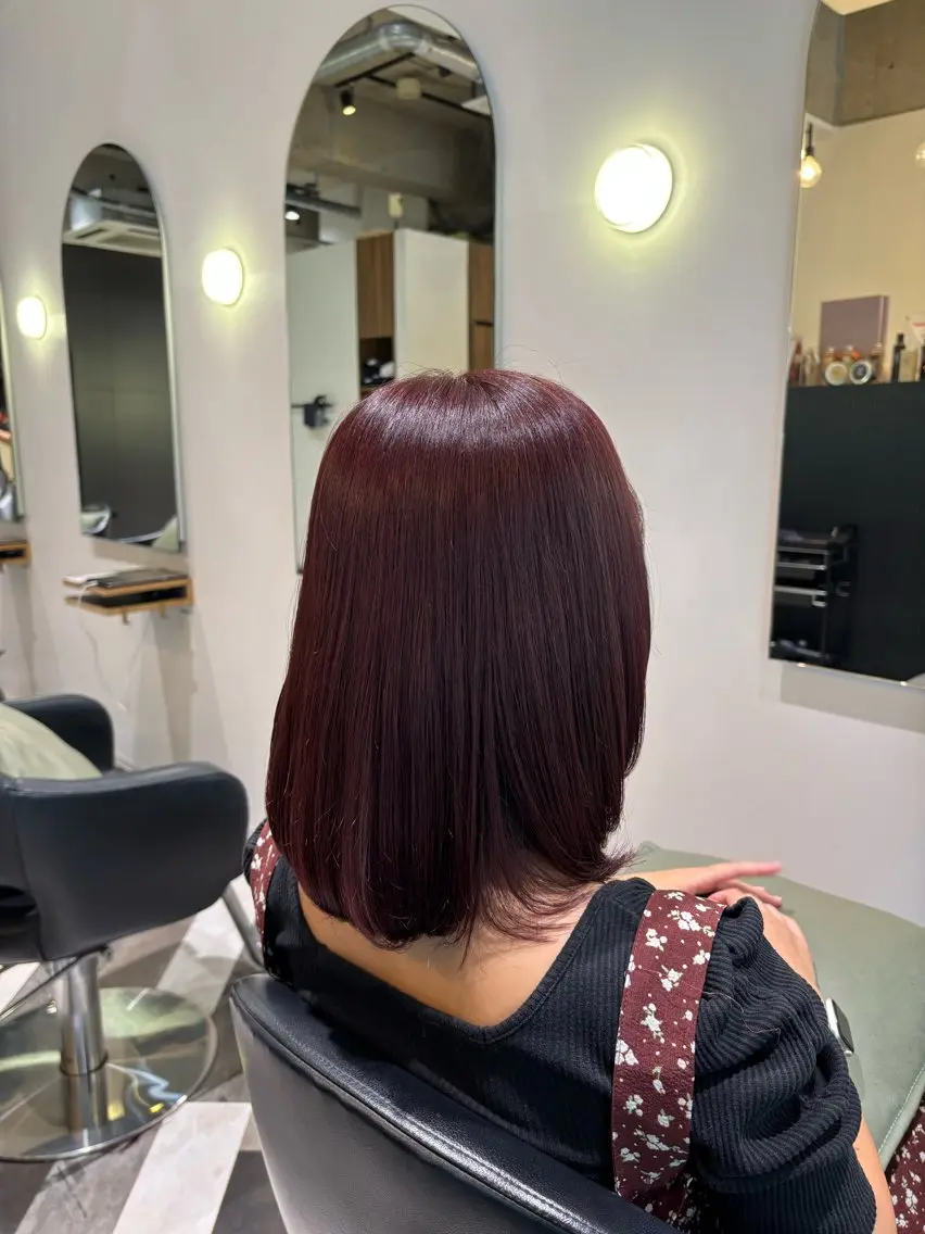 ミディアム カラー カット ヘアカラー トリートメント 沢井涼人✂︎ 割引有のヘアスタイル