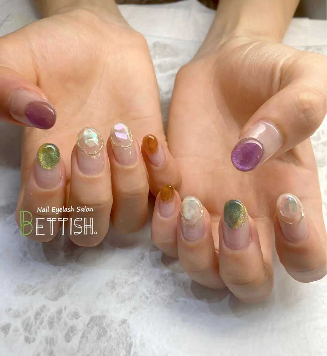 ネイル マグネットネイル ぷっくりネイル BETTISH. KUMIKO☺︎︎のネイルデザイン