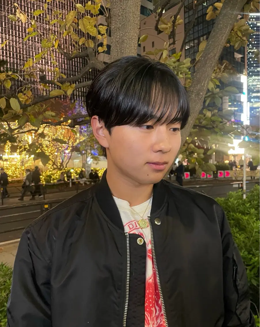 ショート メンズ センターパート マッシュ シースルーマッシュ カット fifth_ 海空 mikuのヘアスタイル