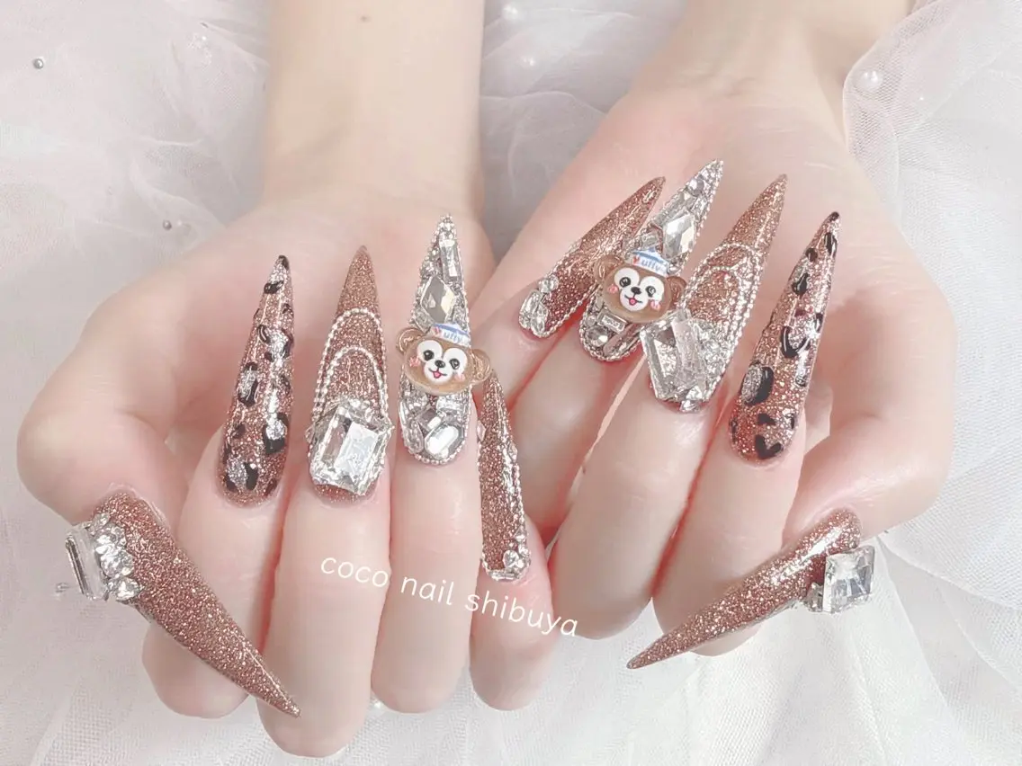ネイル 成人式 大理石ネイル(マーブル) リボン 夏ネイル ネイルチップ ハンドネイル CoCo Nail 長さ出し専門店のネイルデザイン